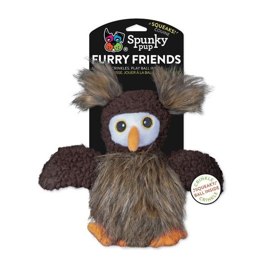 Spunky Pup Sova s pískacím míčkem 20cm