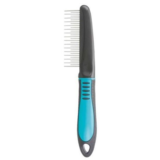 Trixie Plastový hřeben kombinovaný s protiskluzovou rukojetí 22cm
