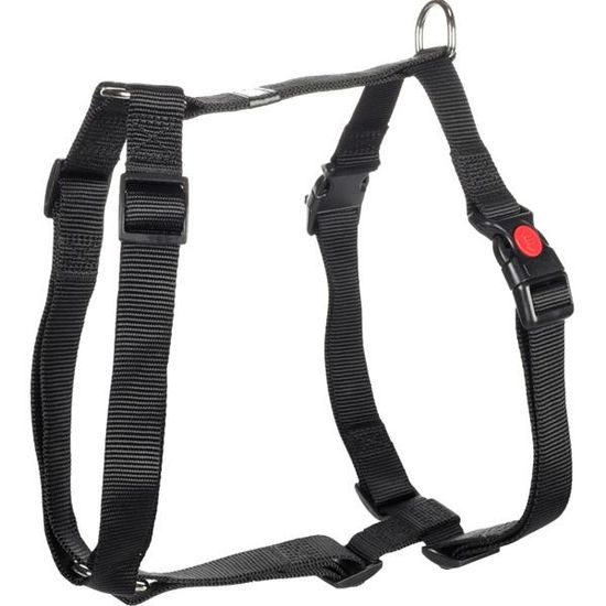 Flamingo Postroj nylon Ziggi černý L 2,5x60-85cm