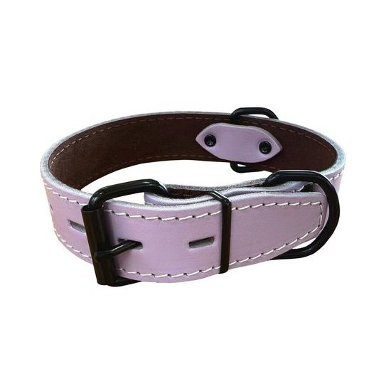 BAFPET Obojek HERRY obšitý černé kování fialová