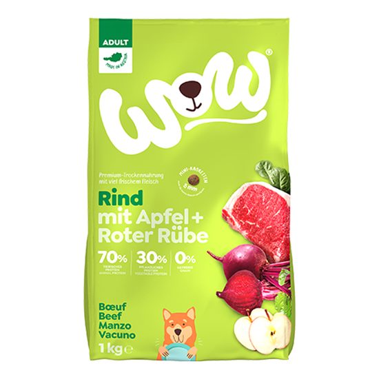 WOW Granule Hovězí Adult 1kg Minis
