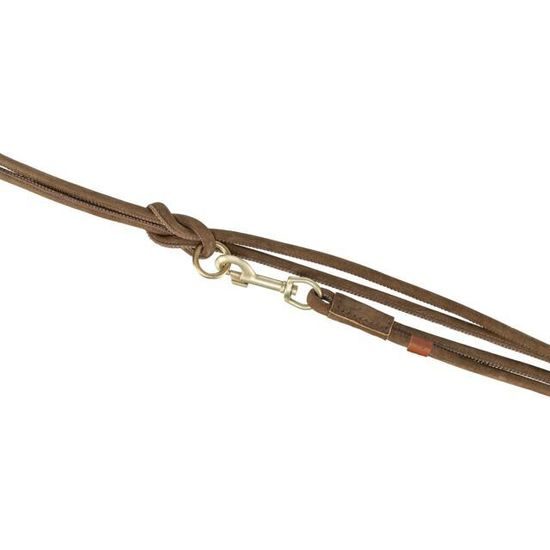 Trixie Vodítko PURE kožené kulaté nastavitelné S: 2 m/ 10 mm hnědá