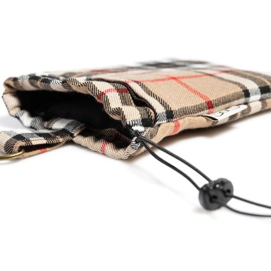 FUNKY DOG Pamlskovník Hnědý kostkovaný