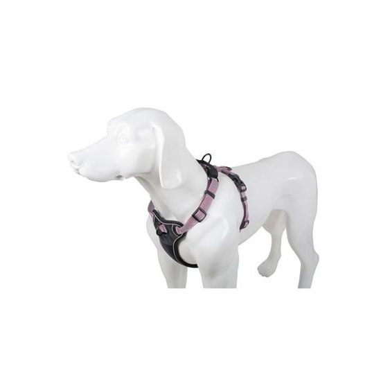 Farm Company Deluxe nylonový postroj pro psy stříbrný M