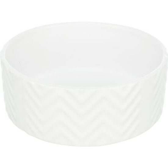 Trixie Keramická miska vroubkovaná bílá