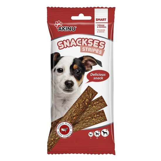Akinu SNACKSES Hovězí plátky pamlsky pro psy 12 ks