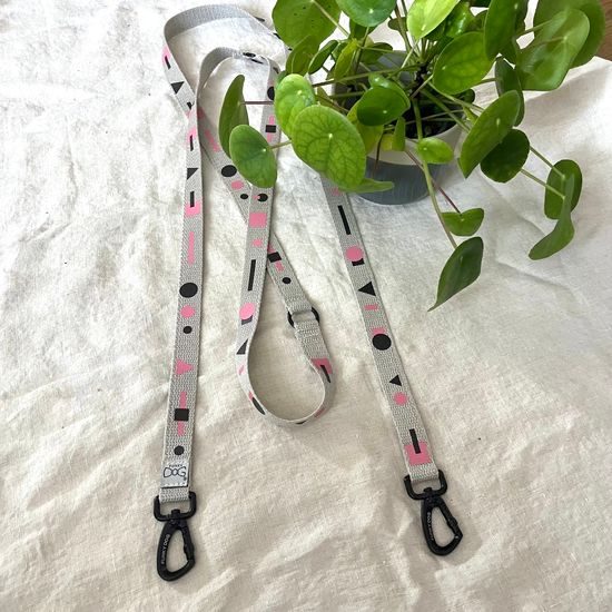 FUNKY DOG Konopné přepínací vodítko pro psa 3 m barevný vzor