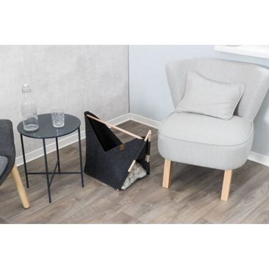 Trixie Jeskyně ELISE s polštářkem 63x 44x 30cm tvar loďka filc antracit