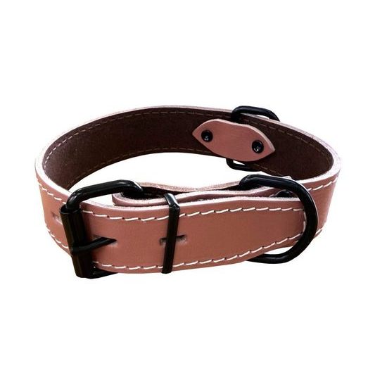 BAFPET Obojek HERRY obšitý černé kování růžová