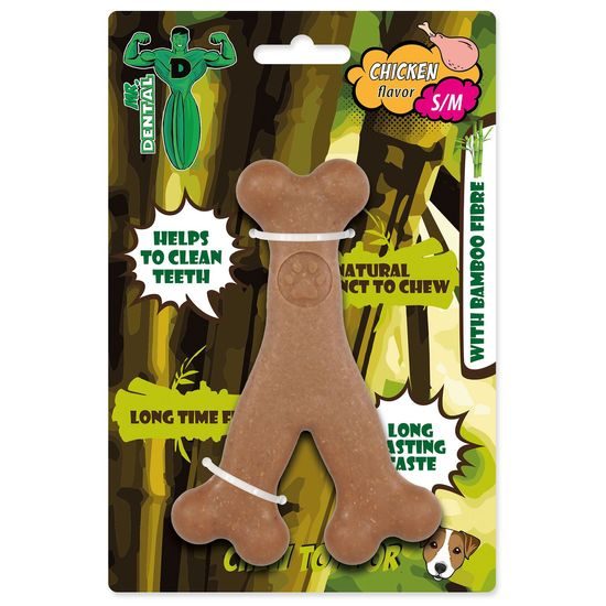 Mr.dental Hračka Mr. Dental žvýkací bambone ypsilon kuřecí S/M