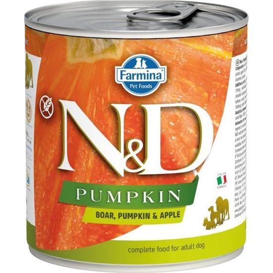 N&D PUMPKIN Dog konzerva Wild Boar, Pumpkin & Apple 285 g