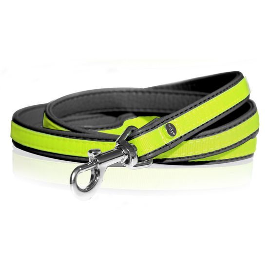 Milk&Pepper Vodítko pro psa kožené neonové žluté 2 x 100 cm
