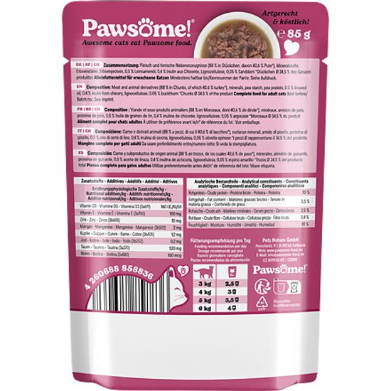 Pawsome! Adult s krůtím masem 85 g