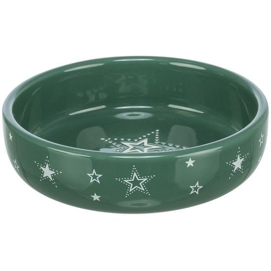 TRIXIE Xmas Bowl vánoční keramická miska 0.4 l/ø 15 cm tmavá zelená