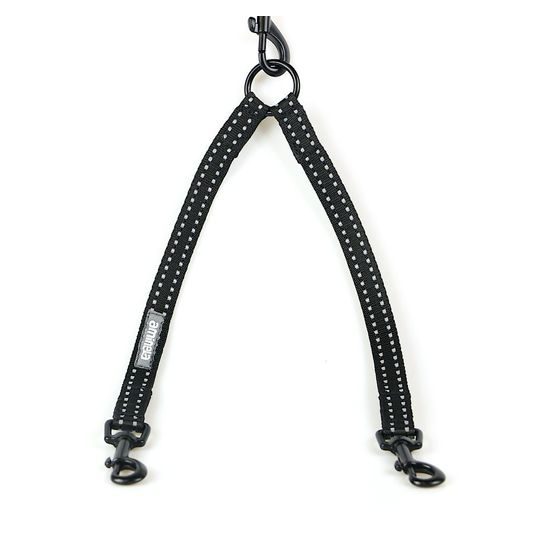 Aminela rozdvojka Sport&City pro 2 psy 16mm/30cm černá