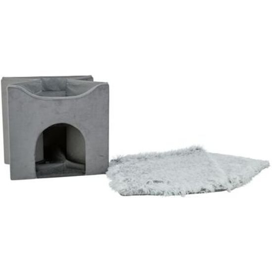 Trixie Kukaň HARVEY sametová se střešním lůžkem 38x38x38cm