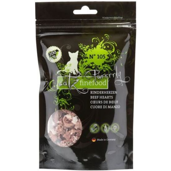 Catz finefood Purrrrly N° 105 – mrazem sušená hovězí srdíčka 35 g