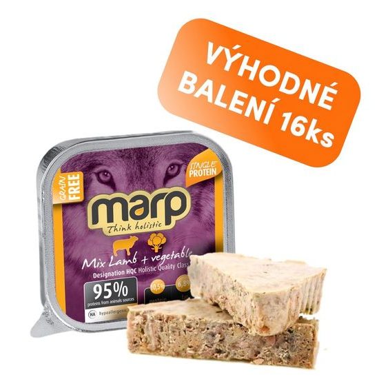 Marp Mix vanička pro psy jehně+zelenina 16x100g