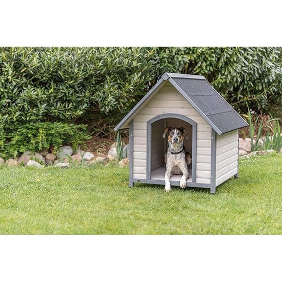 Trixie NATURA bouda pro psa se sedlovou střechou L: 96x105x112 cm šedá