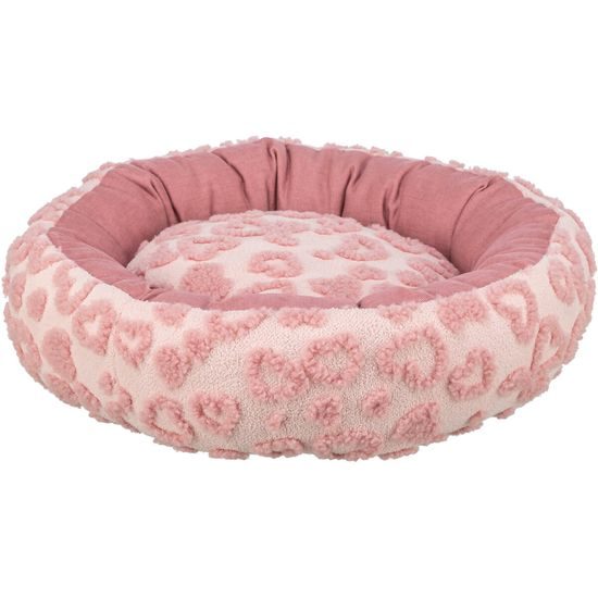 Trixie Pelech HEARTS se srdíčky kulatý s okrajem 50 cm růžová - LIMITOVANÁ NABÍDKA