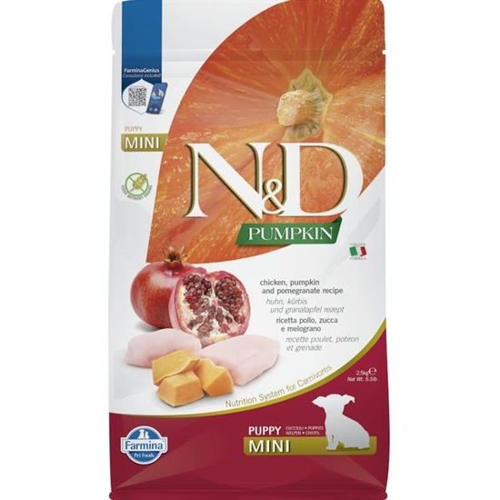 N&D PUMPKIN Dog GF Chicken & Pomegranate Puppy Mini 2,5 kg