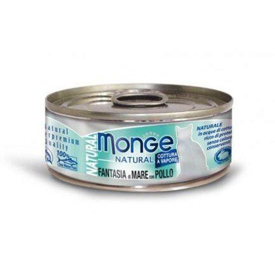 Monge NATURAL mořské plody s kuřecím masem pro kočky 80 g