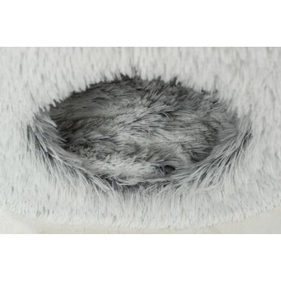 Trixie Škrábadlo HARVEY kukaň 2 sloupky odpočívadlo 73cm dlouhovlasý plyš šedá