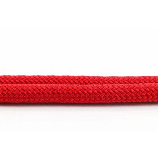 Aminela Obojek lano s kůží černé kování červená