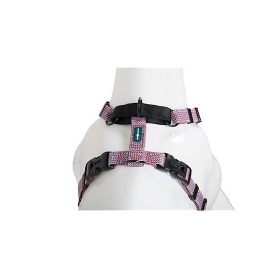 Farm Company Deluxe nylonový postroj pro psy stříbrný S