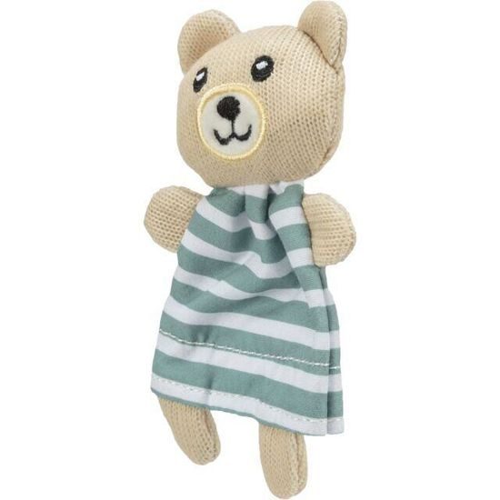 Trixie Medvídek v šatech, s catnipem, 12 cm, tkanina, různé barvy