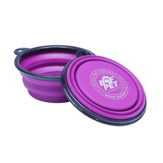 BAFPET Cestovní miska fuchsie