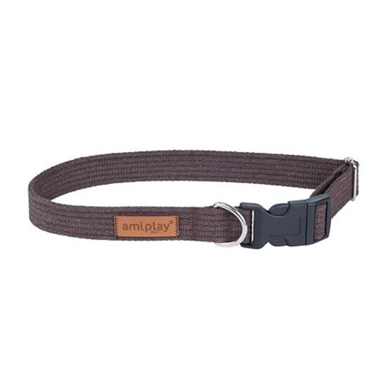 Amiplay Obojek nastavitelný Cotton hnědý