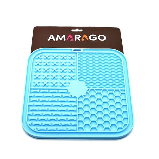 Amarago lízací podložka hranatá 20x20cm světle modrá