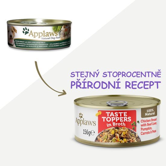 Applaws konzerva Dog Taste Toppers Broth