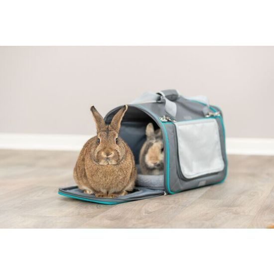 Trixie Transportní taška VICKY 40 x 27 x 28 cm do 5 kg šedá/tyrkysová