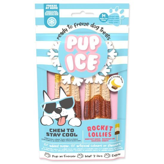 Pup Ice Pochoutka chladící s banánem a karobem 2ks 90g