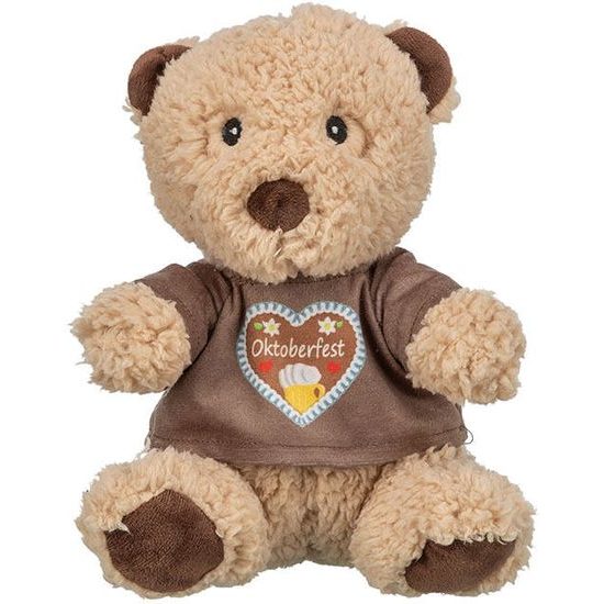 Trixie Oktoberfest Teddy plyšový medvídek bez zvuku 27 cm béžová/hnědá LIMITOVANÁ NABÍDKA