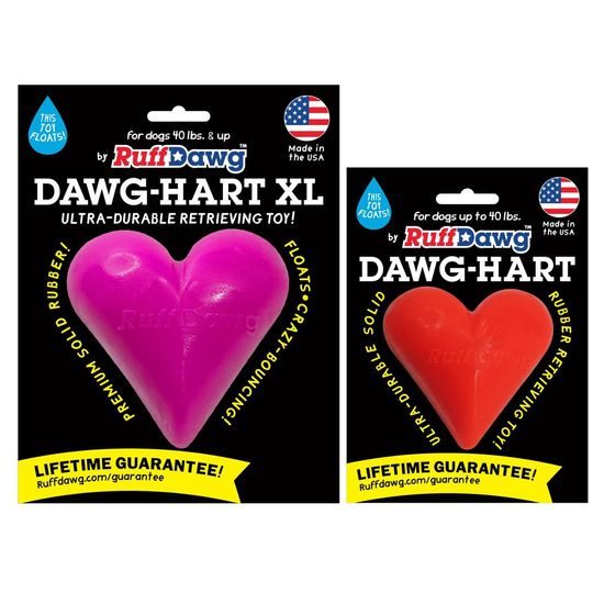 Ruff Dawg nezničitelná hračka pro psy srdce 10,16cm pro velké psy nad 18 kg