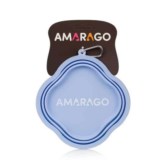Amarago silikonová skládací miska 1000ml modrá