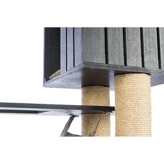 Trixie BE NORDIC škrabadlo FREIA 123cm 2xkukaň hammock antracit/písek