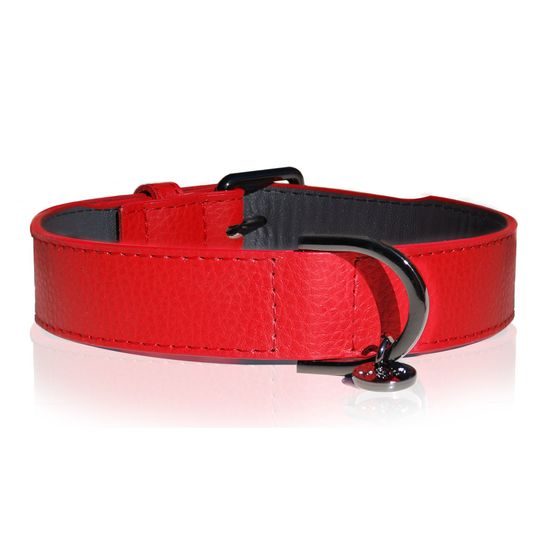 Milk&Pepper Obojek pro psa kožený matný červený 2 x 40 cm