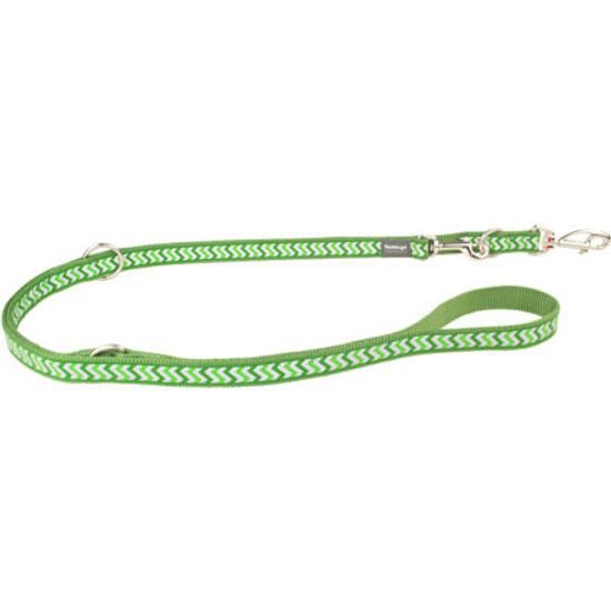 Red Dingo Vodítko přepínací 25 mm x 2 m Ziggy Rfx Zelená