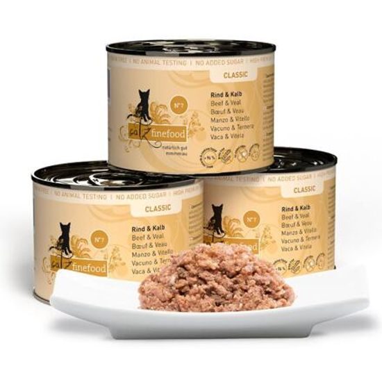 Catz finefood Konzerva CF No.7 s hovězím a telecím masem 200g