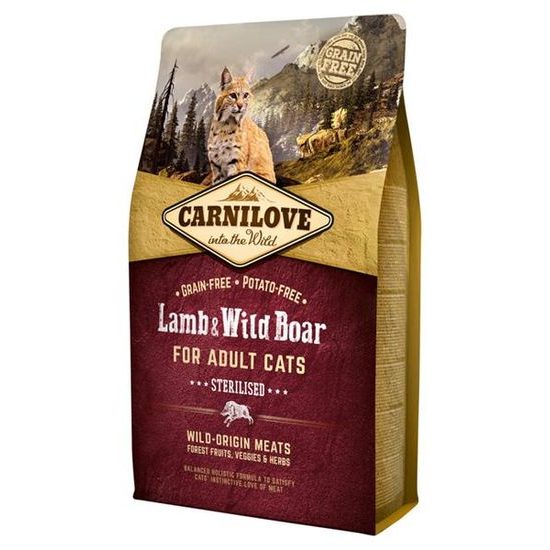 Carnilove Cat Adult Lamb & Wild Boar Grain Free Sterilised 2 kg