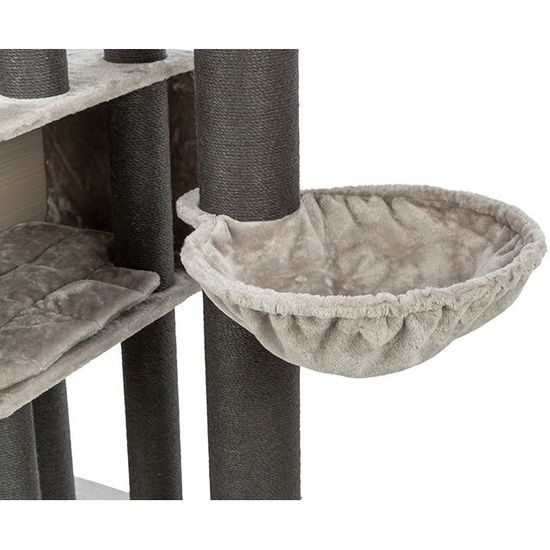 TRIXIE Škrabadlo RAFAEL XXL, 2 x jeskyně, hamaka, 156 cm, šedá