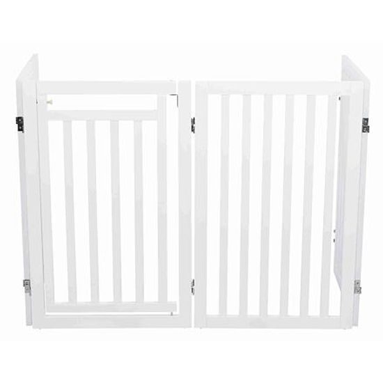 Trixie Ochranná bariéra s otvíracími dvířky 60-160x81cm bílá