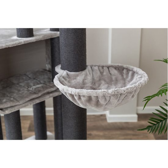 TRIXIE Škrabadlo RAFAEL XXL, 2 x jeskyně, hamaka, 156 cm, šedá