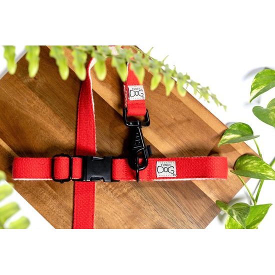 FUNKY DOG Konopné přepínací vodítko pro psa 3 m červené