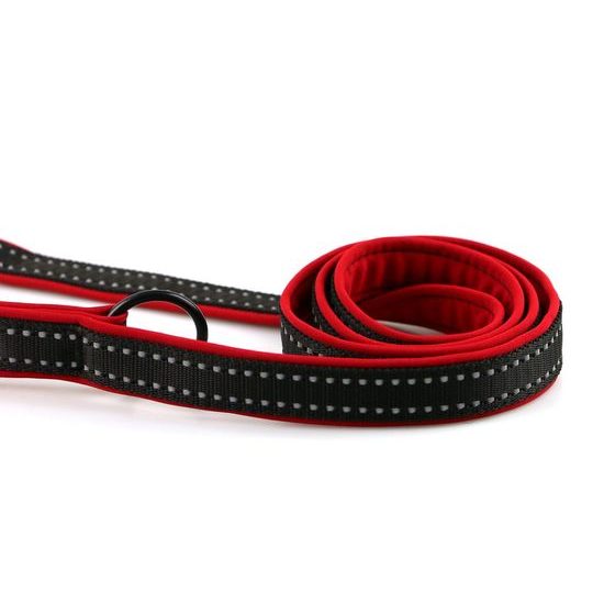 Aminela jednoduché vodítko podšité Sport & City 25mm/150cm červená