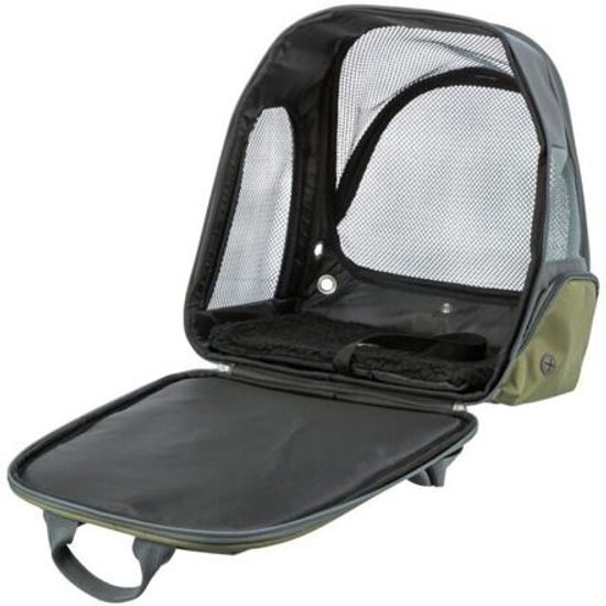 Trixie Transportní batoh LYLA 34x22x42cm do 8kg nylon šedá/modrá